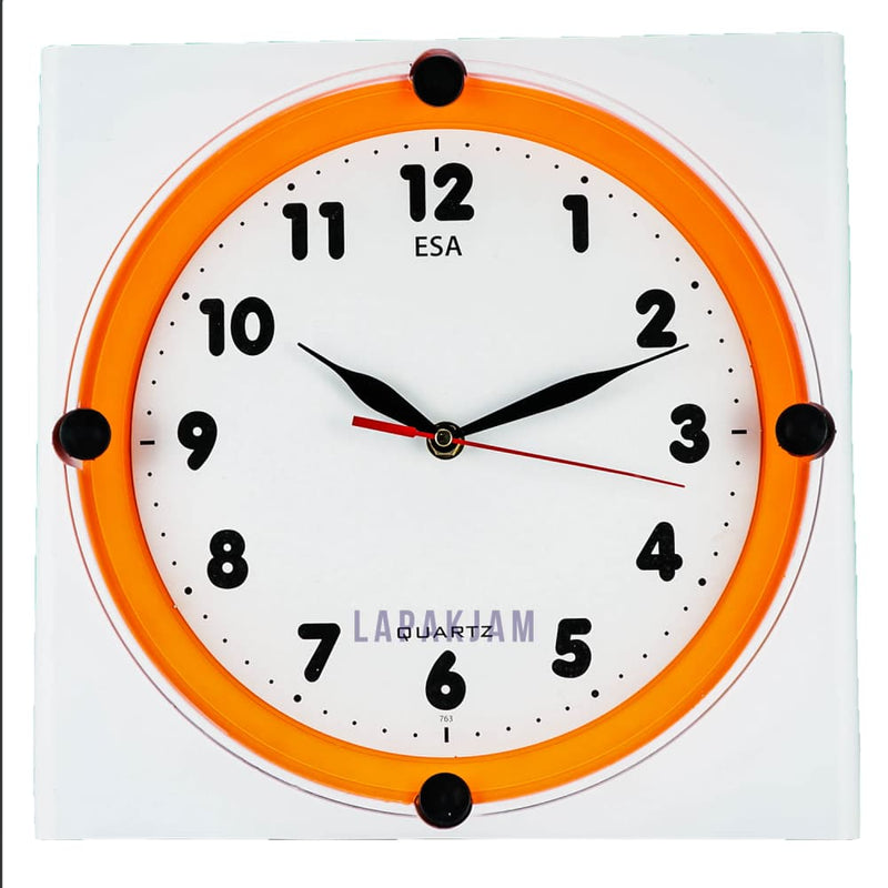 Jam Dinding Analog Polos Minimalis Esa Orange JD0070ESA071OR