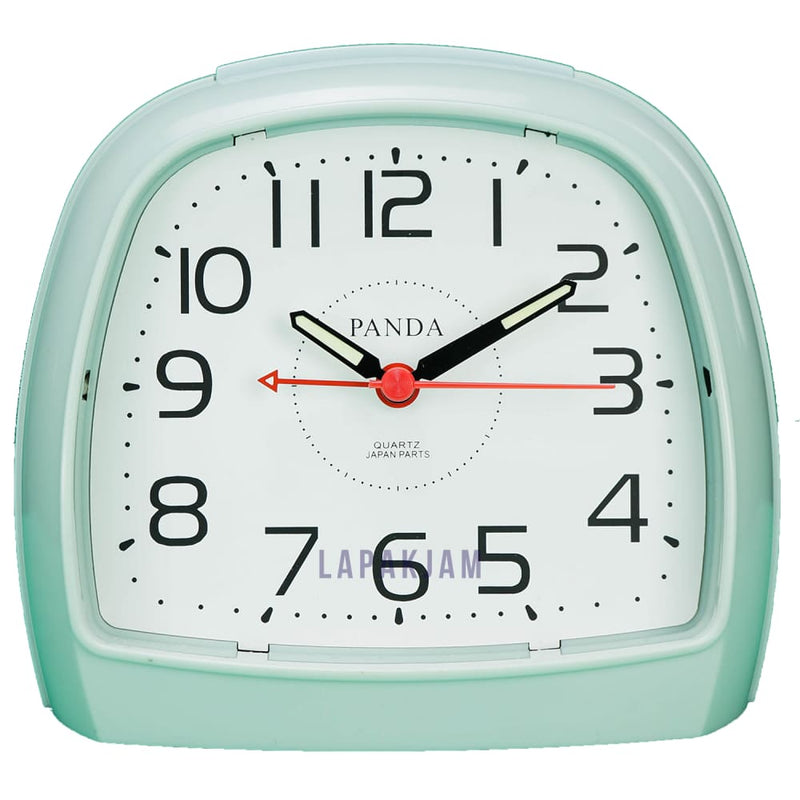 Jam Weker Analog Polos Minimalis Panda Hijau WEPANDE-0503HIJ