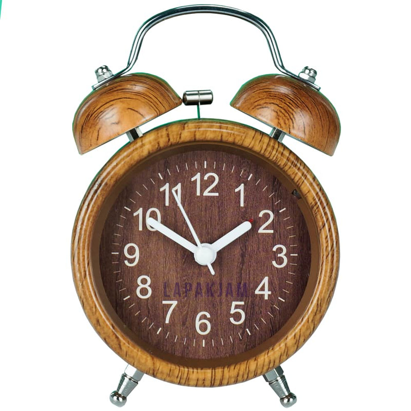 Jam Weker Analog Polos Minimalis Esa Coklat Tua WEESA28322COKTU