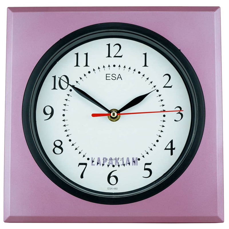 Jam Dinding Analog Polos Minimalis Esa Pink JDES80TDPIN