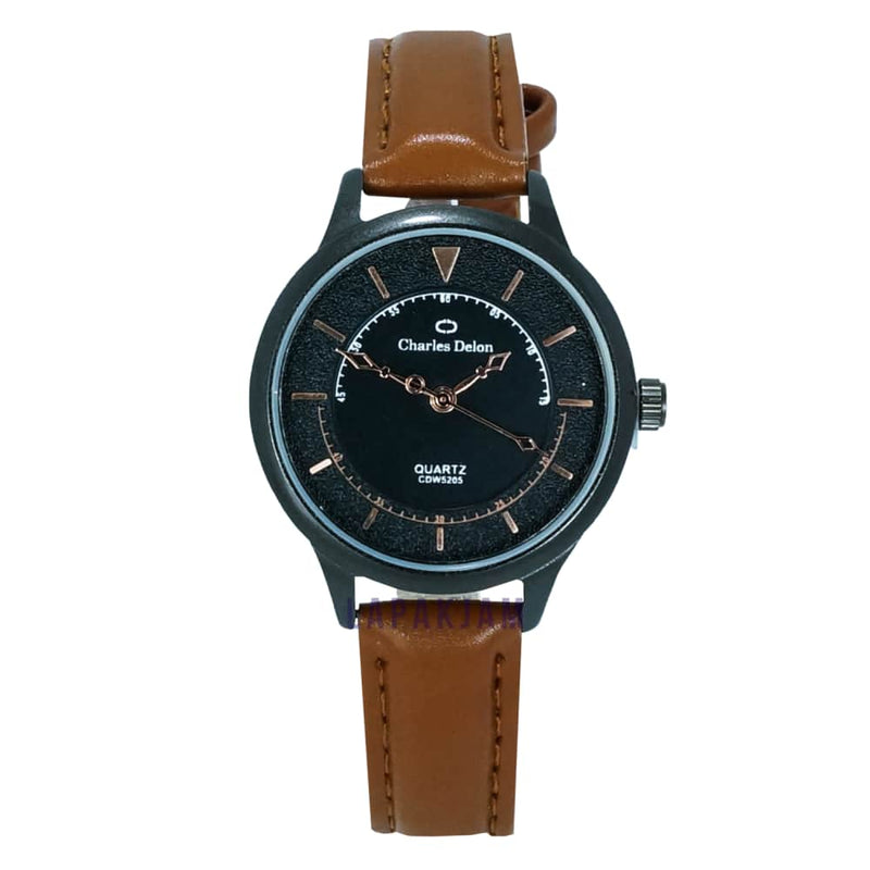 Jam Tangan Analog Formal Charles Delon Coklat Muda JACHARCDW5205KCOKMUD