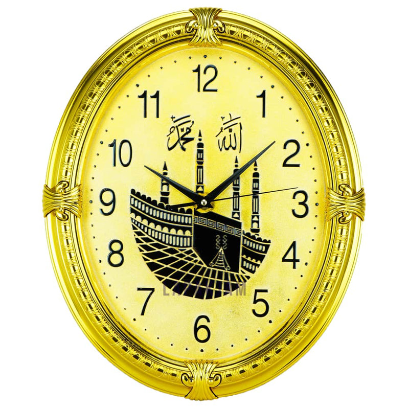 Jam Dinding Analog Nuansa Islami Esa Gold JDES435GGOL
