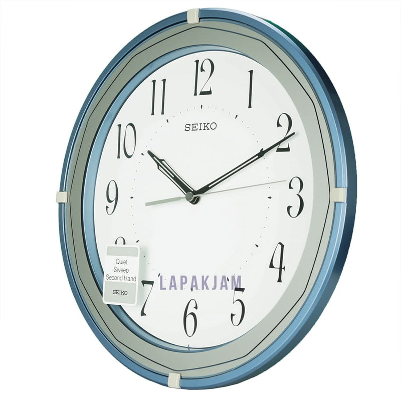 Jam Dinding Analog Polos Minimalis Seiko Biru Abu JDSEIKQXA748LBIRAB