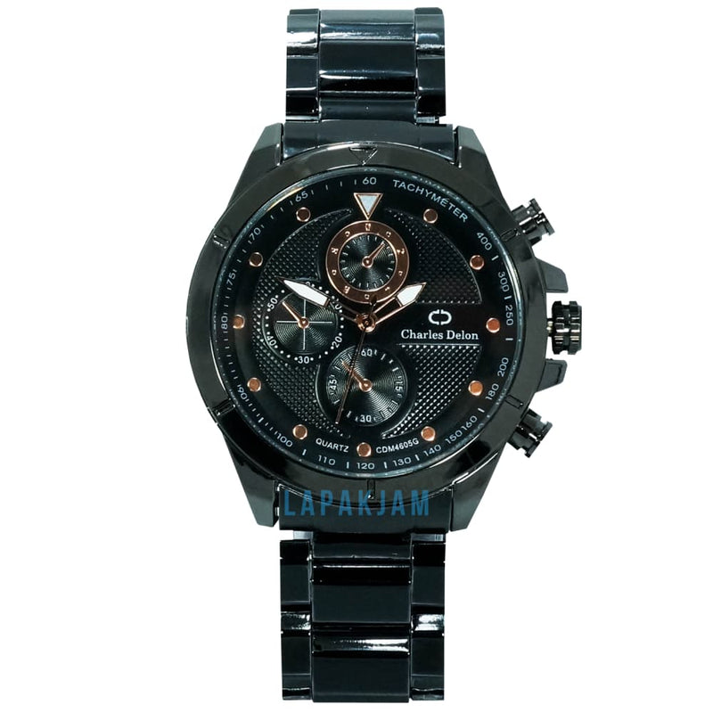 Jam Tangan Analog Formal Charles Delon Hitam JACHARCDM4605GRHIT