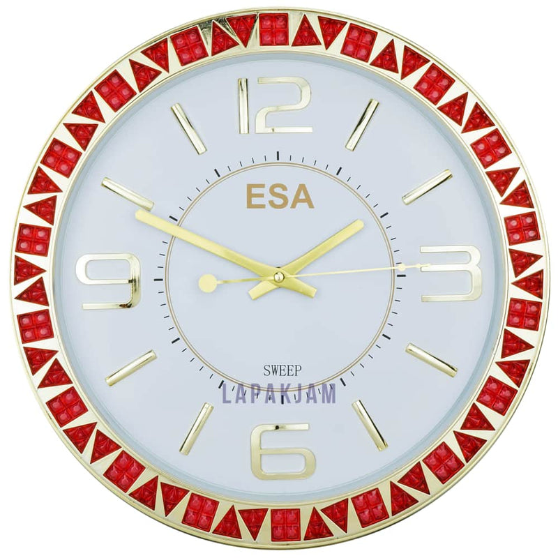 Jam Dinding Analog Kaligrafi Esa Gold JDESS-5655AGOL