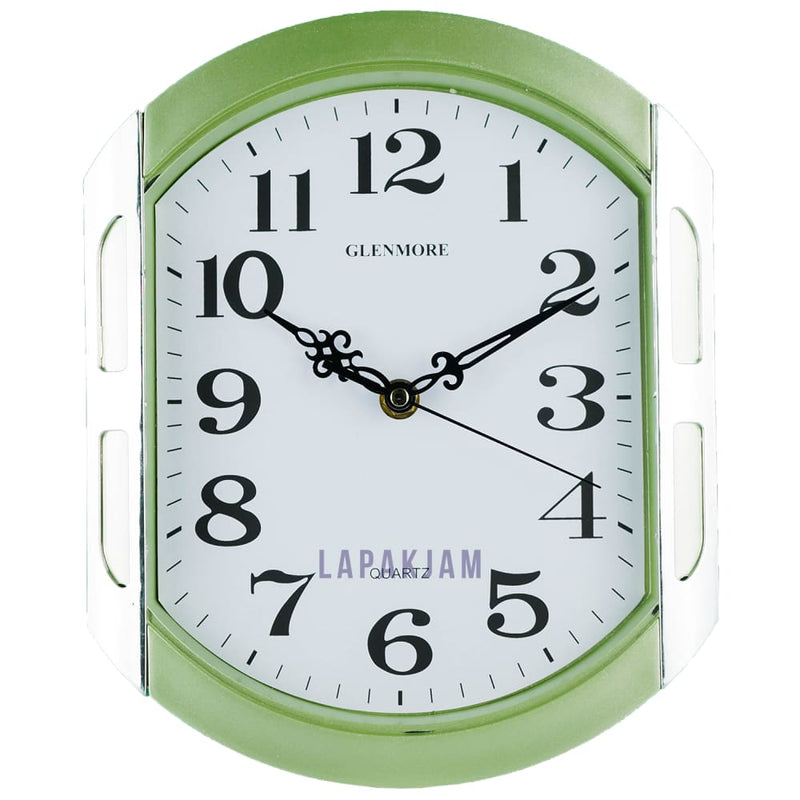 Jam Dinding Analog Polos Minimalis Glenmore Hijau JDGLGM5108HIJ