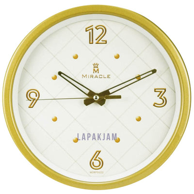 Jam Dinding Analog Polos Minimalis Miracle Gold JDMIRAM28PS022GOL