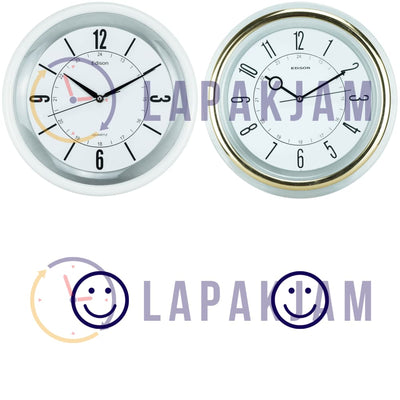 Jam Dinding Analog Polos Minimalis Edison Silver JDEDEDW318SIL