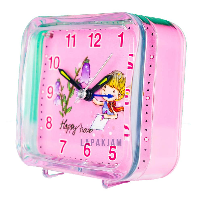 Jam Weker Analog Polos Minimalis Esa Pink WEESA3200PIN