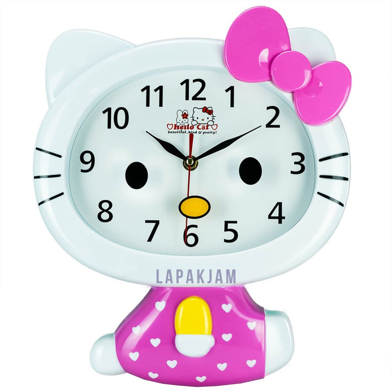 Jam Dinding Analog Karakter Anak Esa Putih Pink JDES580HKPIN