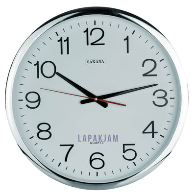Jam Dinding Analog Polos Minimalis Sakana Putih JDSAKA076PUT