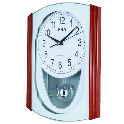 Jam Dinding Bell & Bandul Polos Minimalis Esa Merah JDESX1389AMER