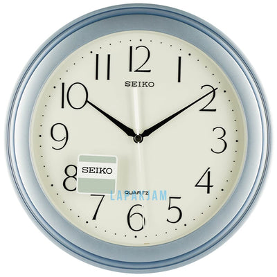Jam Dinding Analog Polos Minimalis Seiko Biru JDSEQX576LLB