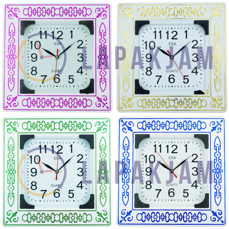 Jam Dinding Analog Polos Minimalis Esa Pink JD045ESA311PIN