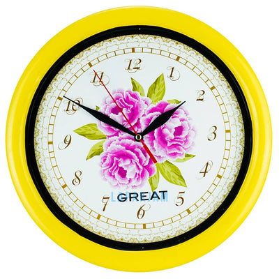 Jam Dinding Analog Bunga Great Kuning JDGREA777G-4KUN