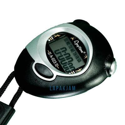 Stopwatch Anytime A-023 Hitam Silver