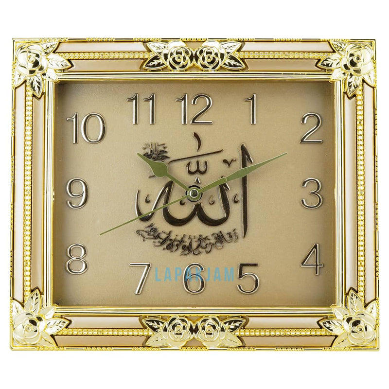 Jam Dinding Analog Kaligrafi Nikko Gold JDNINK8955GOL