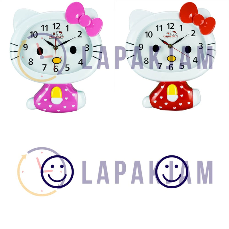 Jam Dinding Analog Karakter Anak Esa Putih Pink JDES580HKPIN