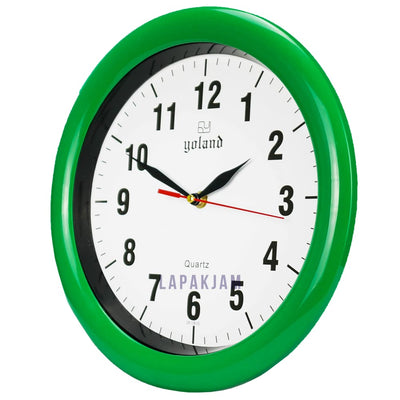 Jam Dinding Analog Polos Minimalis Alari Hijau JDALAR2829PHIJ