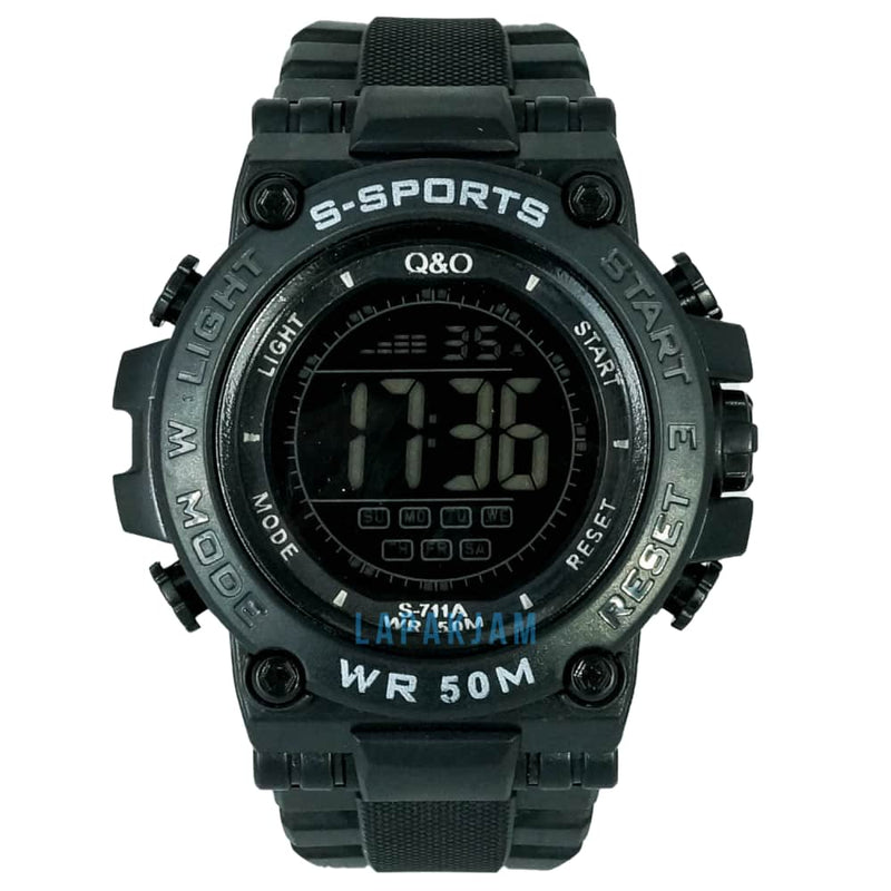 Jam Tangan Digital Sporty QnO Hitam JAQNOS-711ADHIT