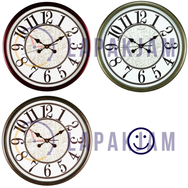 Jam Dinding Analog Polos Minimalis Estiloren Maroon JD40T272P1MMAR