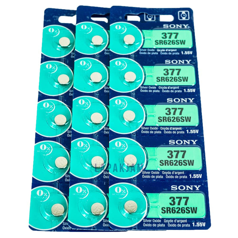 Baterai Jam Tangan Polos Sony Silver BASO377S626SW