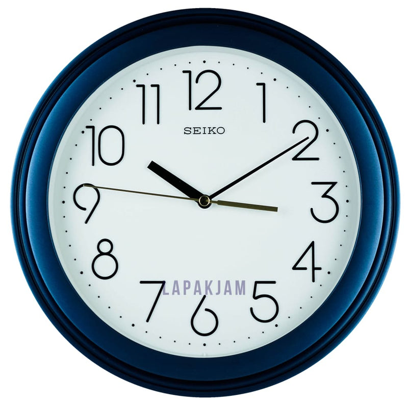 Jam Dinding Analog Polos Minimalis Seiko Biru JDSEIKQXA577LBIR