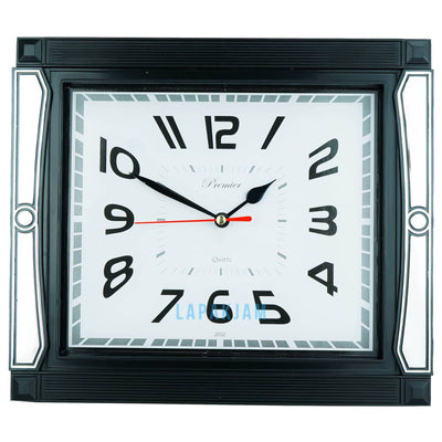 Jam Dinding Analog Polos Minimalis Premier Silver JD4332BLASIL