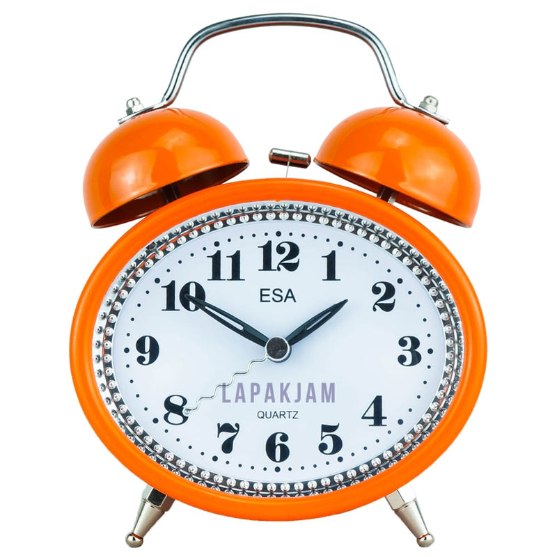Jam Weker Analog Polos Minimalis Esa Orange WEES840ORA