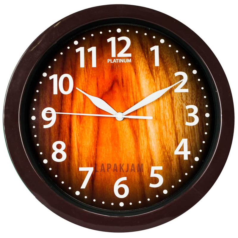 Jam Dinding Analog Polos Minimalis Platinum Cokalt JDPLAT848URKA
