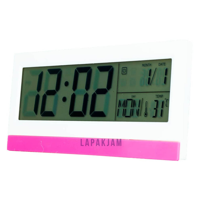 Jam Weker Digital Polos Minimalis Esa Pink WEES852-2UTPIN