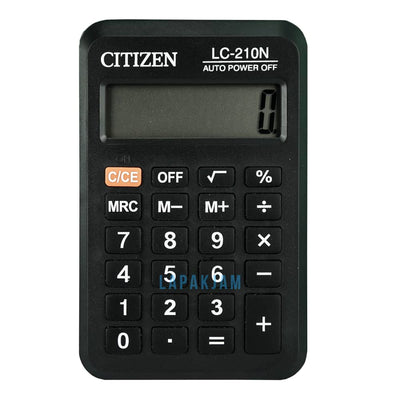Kalkulator Basic Polos Citizen Hitam KLCILC210N8D