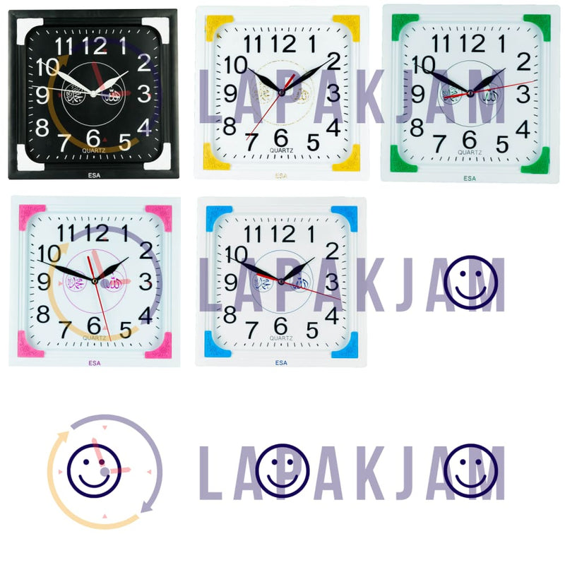 Jam Dinding Analog Nuansa Islami Esa Hitam JDESA037HITPUT