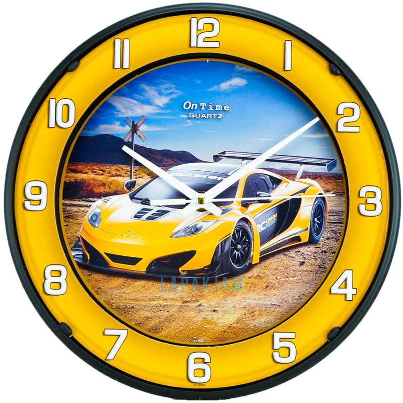 Jam Dinding Analog Karakter Anak Ontime MC Laren JDON23MM8