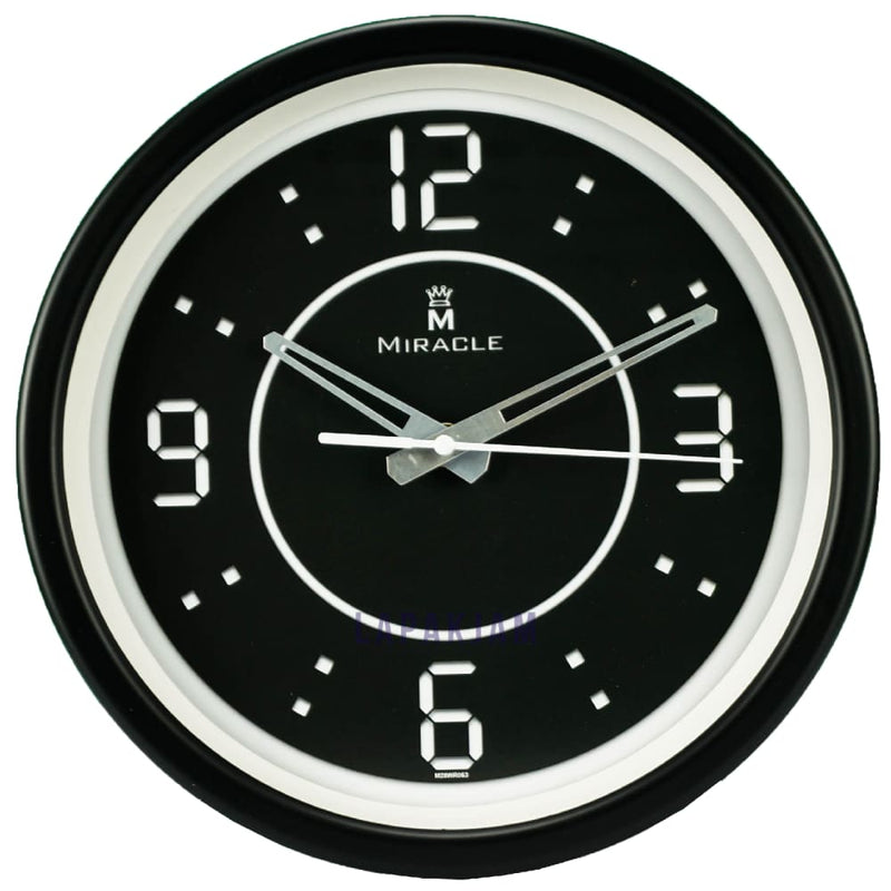 Jam Dinding Analog Polos Minimalis Miracle Putih JDMIRAM28WR063PUTHIT