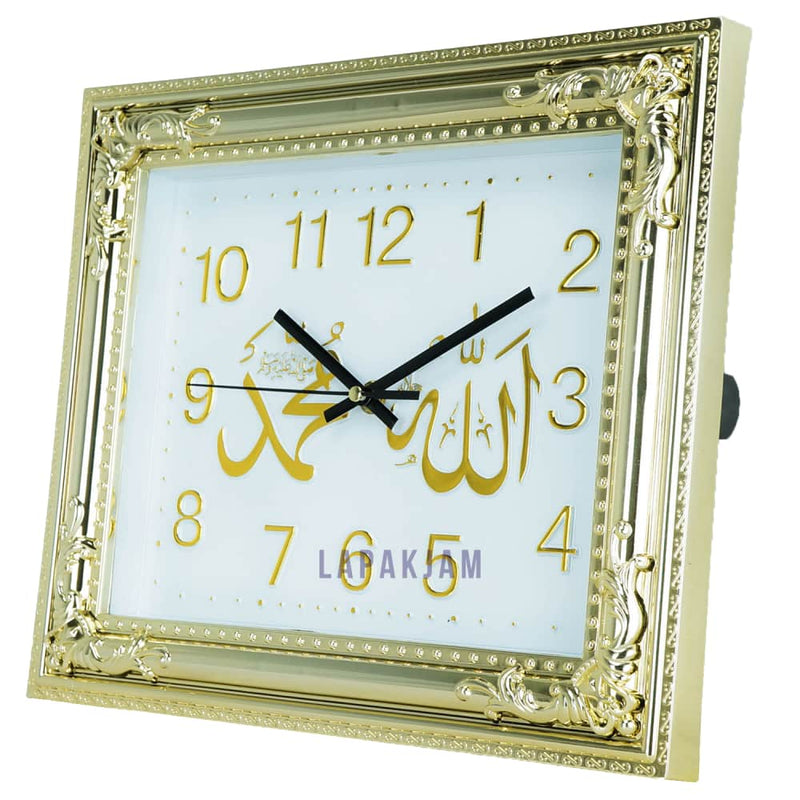 Jam Dinding Analog Kaligrafi Esa Gold JDESM-3126AGOL