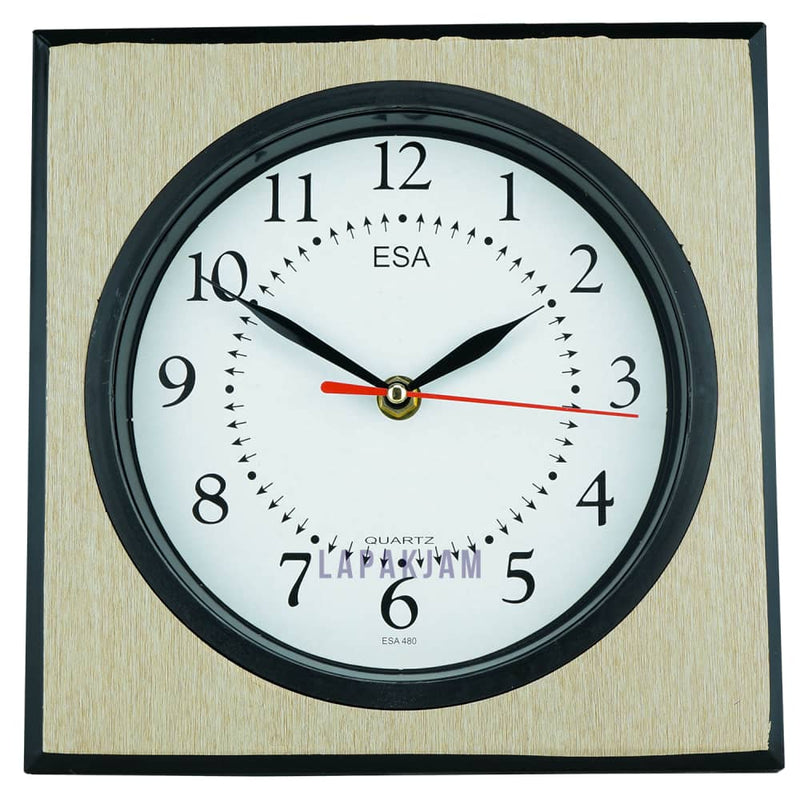 Jam Dinding Analog Polos Minimalis Esa Orange JD28ESAWORA