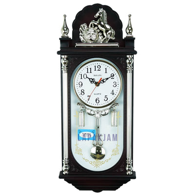 Jam Dinding Bell & Bandul Polos Minimalis Sakana Maroon JD285SAKA329MP