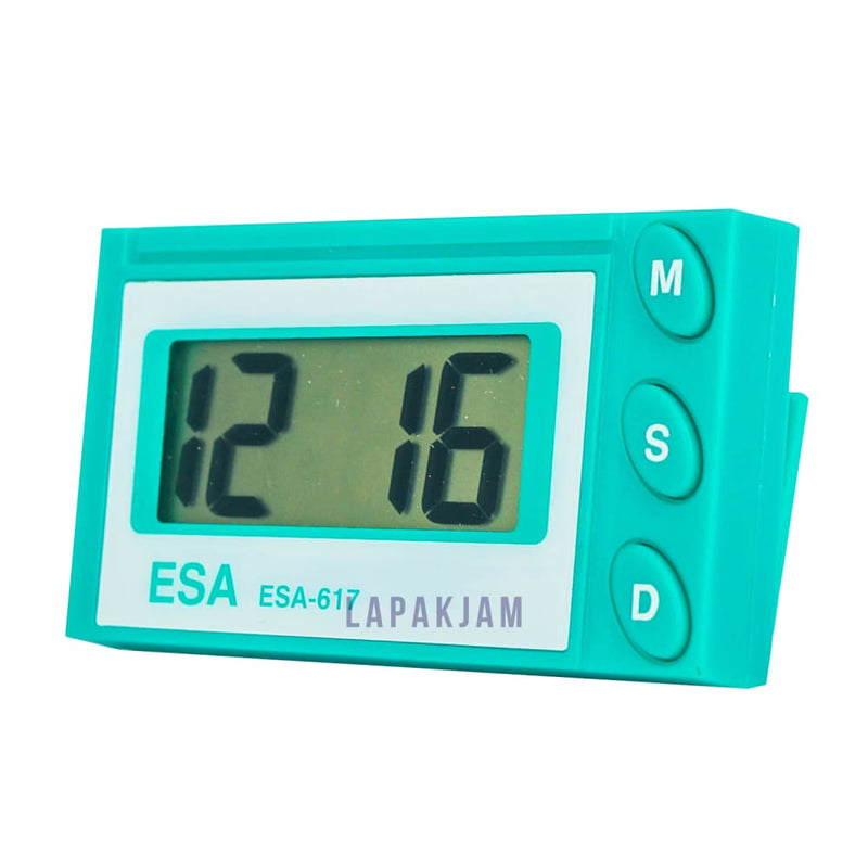 Jam Mobil Digital Polos Minimalis Esa Hijau JMES617HIJ