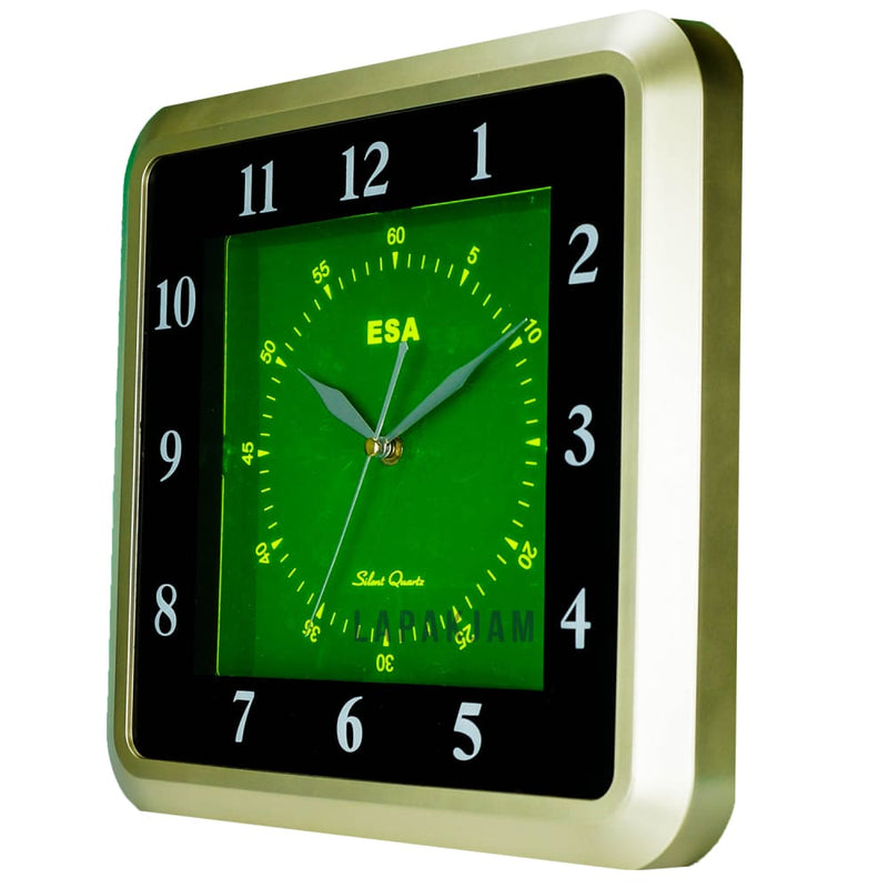 Jam Dinding Analog Polos Minimalis Esa Gold JDES55GOLHIJ