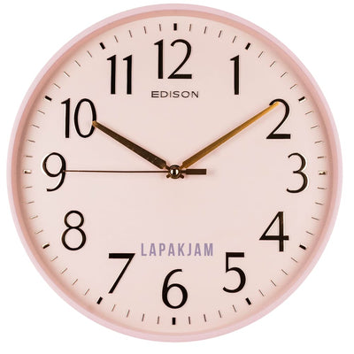 Jam Dinding Analog Polos Minimalis Edison Salem JDEDISEDW320-T38SAL