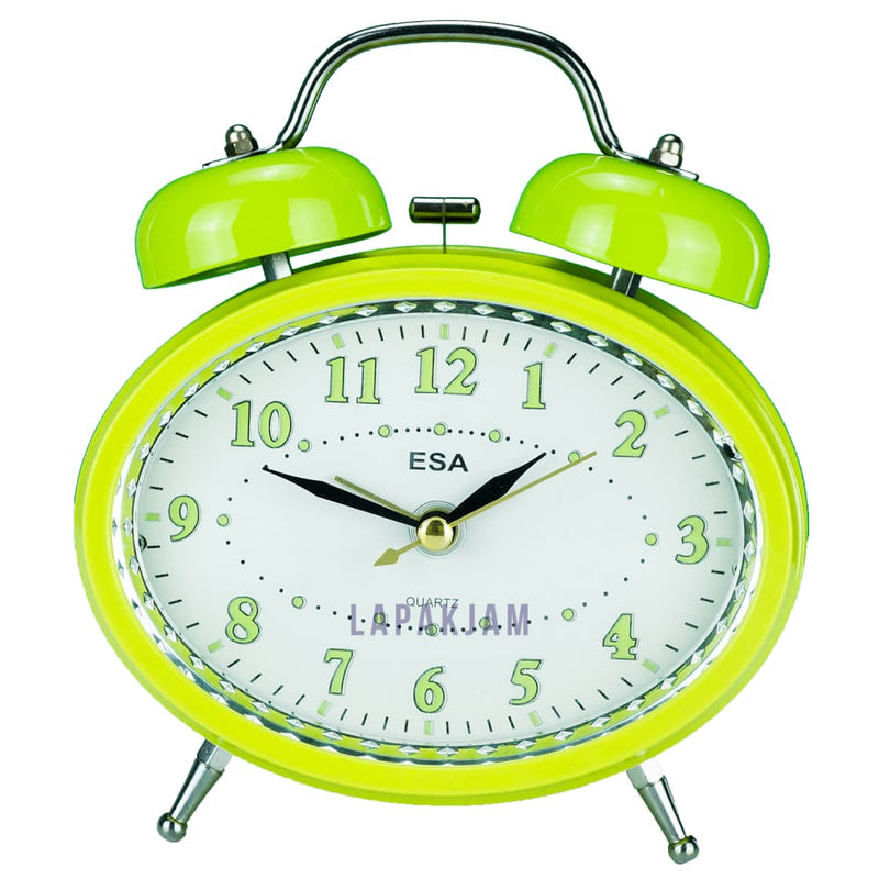 Jam Weker Analog Polos Minimalis Esa Hijau WE0070ESA623HI