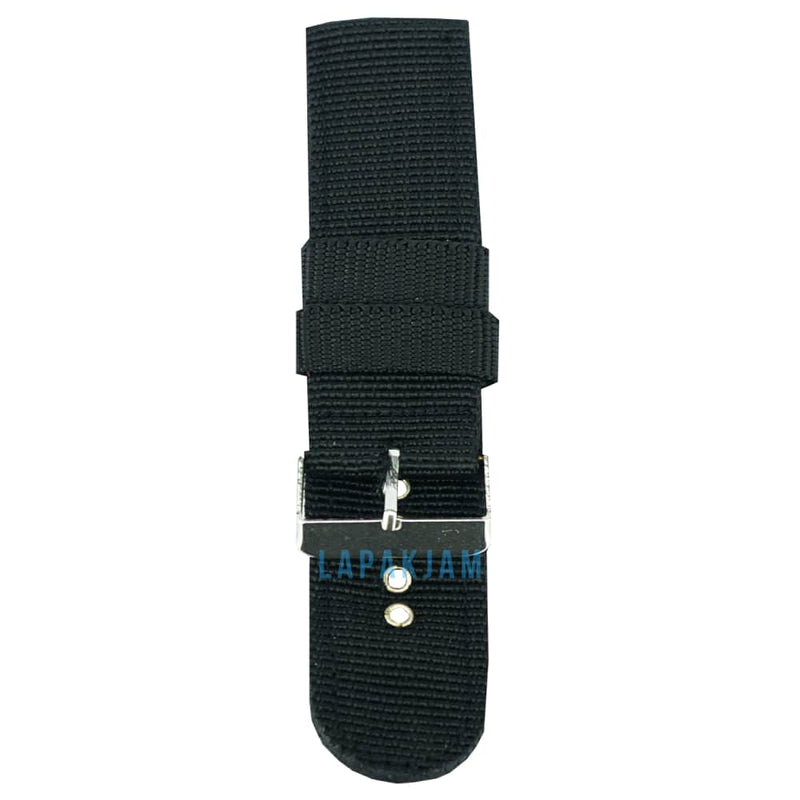Tali Jam Tangan Kanvas/Kain Polos Fashion Tidak ada Merk Hitam TA016NYLO26HIT