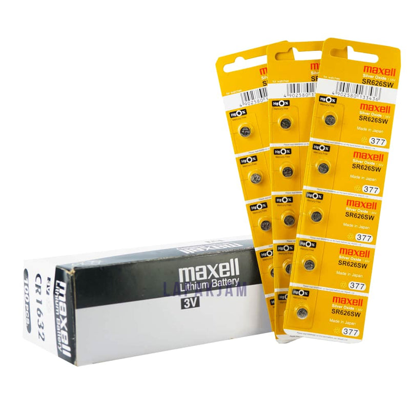 Baterai Jam Tangan Polos Maxell Silver BAMA37SR626SW