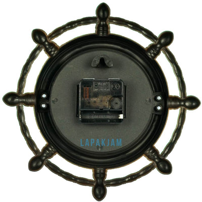 Jam Dinding Analog Nuansa Nakhoda Jangkar Nikko Cokelat JDNIKKNK-35028HCOK