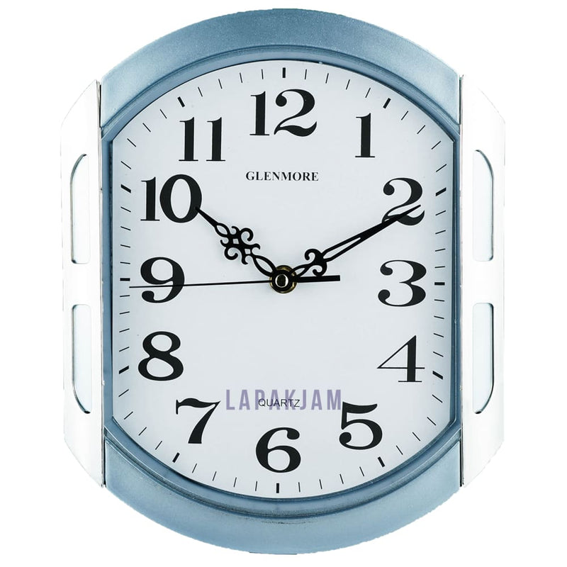 Jam Dinding Analog Polos Minimalis Glenmore Biru JDGLGM5108BIR
