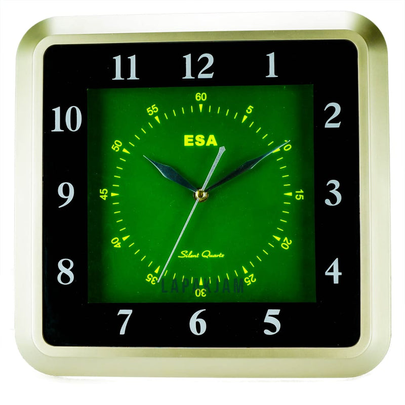 Jam Dinding Analog Polos Minimalis Esa Gold JDES55GOLHIJ