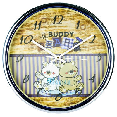 Jam Dinding Analog Animal Pioneer Silver JD75D2VIO