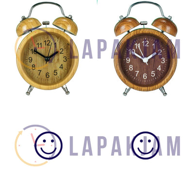 Jam Weker Analog Polos Minimalis Esa Coklat Muda WEESA28322COKMUD