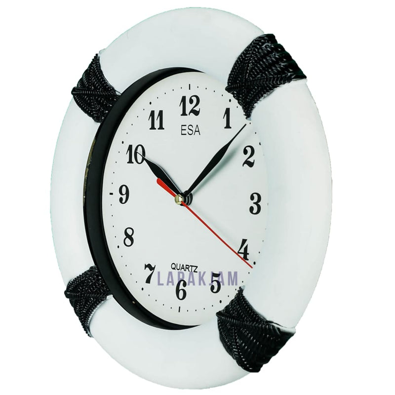 Jam Dinding Analog Karakter Anak Esa Putih HItam JDESA916PHIT